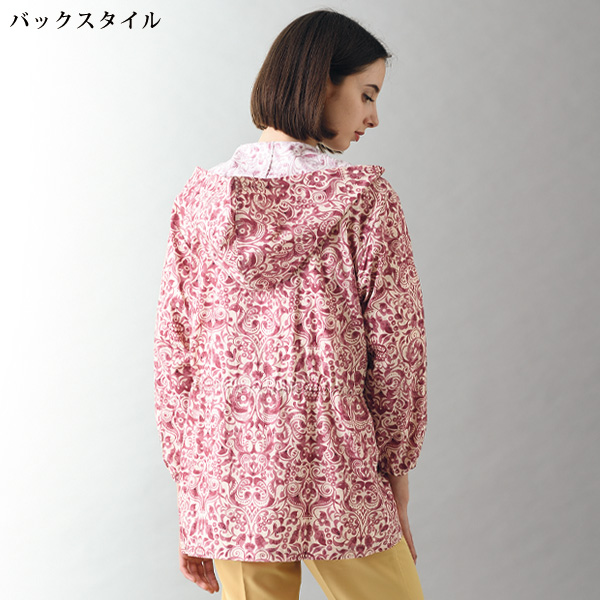 日本製おしゃれプリントUVパーカー ペイズリー柄