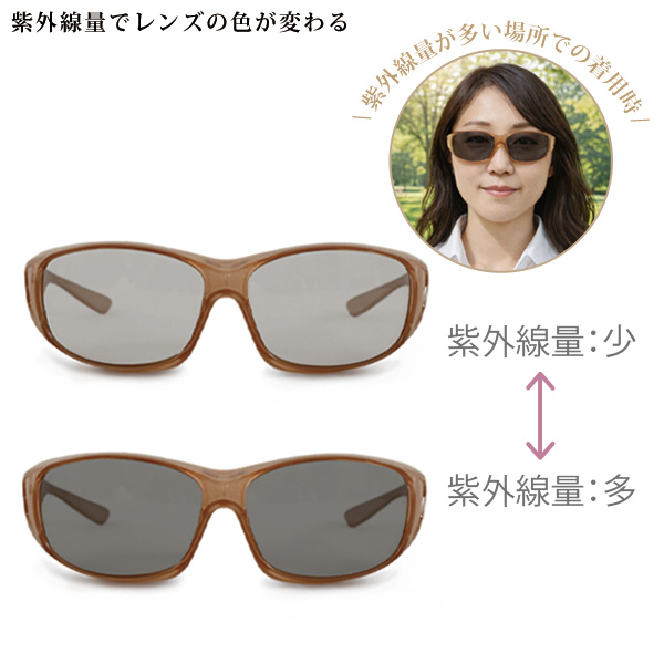 プリアベール 偏光調光オーバーグラス Preaveil