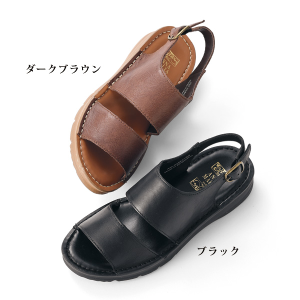 牛革バックバンドサンダル