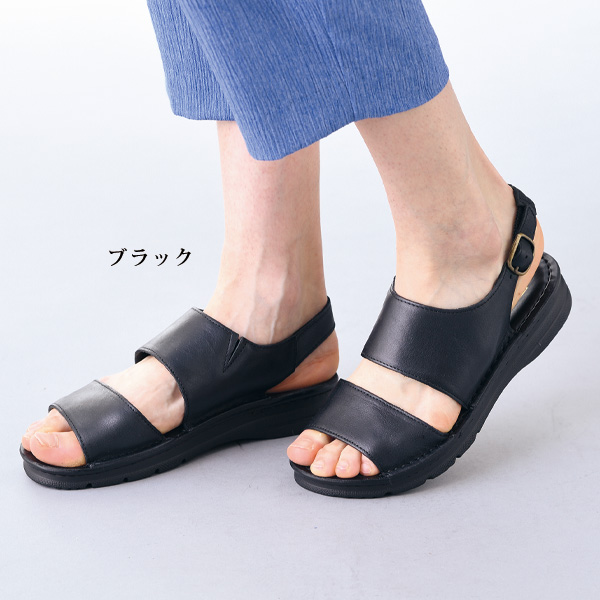 牛革バックバンドサンダル