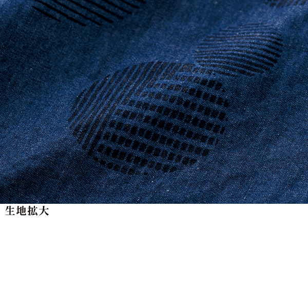 綿100％ドット柄デニムブラウス 大きいサイズ M L LL 3L