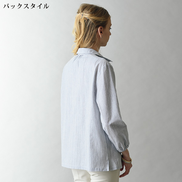 遠州織 シャツブラウス