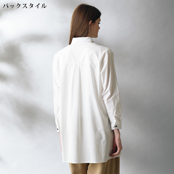 デッサンプリントロングシャツ