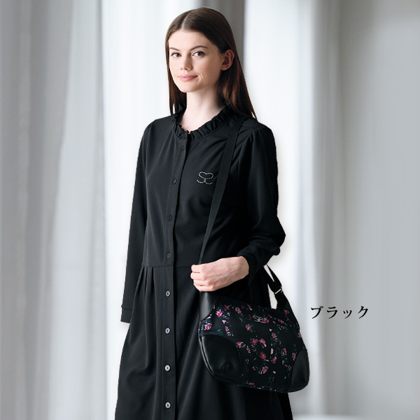 サボイ 花柄ロゴアクセントショルダーバッグ SAVOY