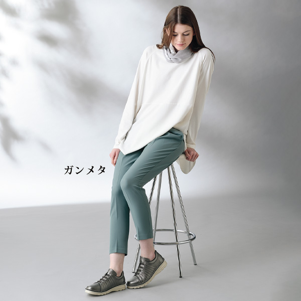 ドーラ A・S・W コンフォート牛革ゴム紐ウォーキングシューズ Dola A.S.W