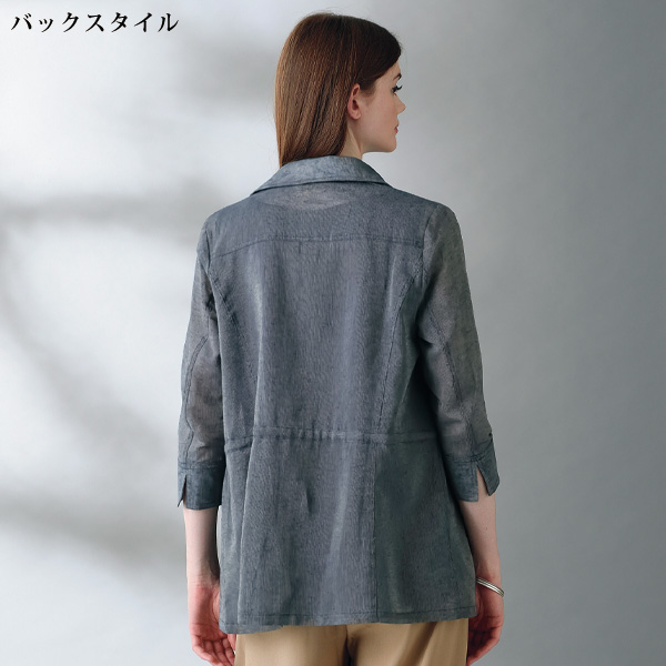 綿麻混ジャケット 大きいサイズ M L LL 3L