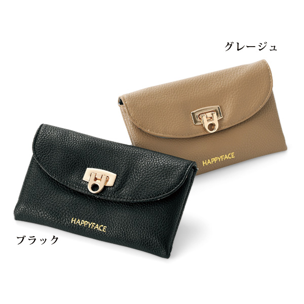 ハッピーフェイス 前金具ポーチ HAPPY FACE