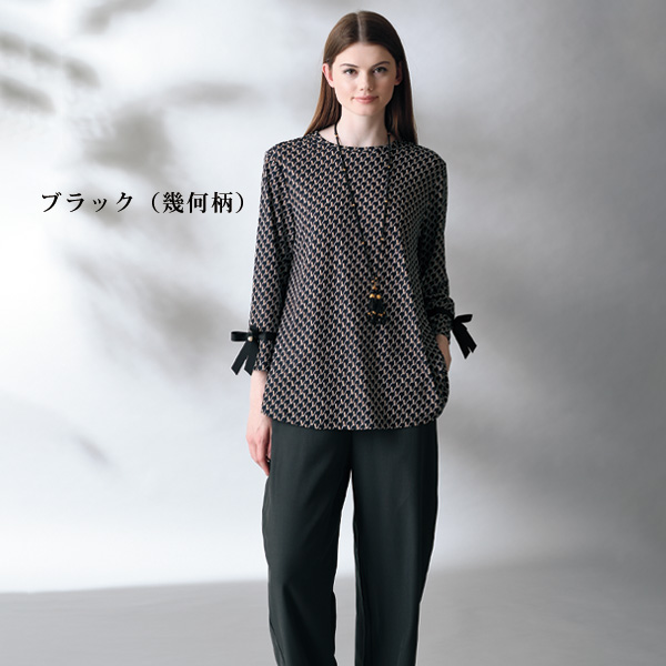 袖リボンチュニック
