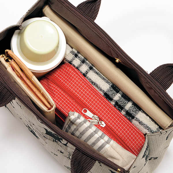 パンクリエーション 尾州織りネコモチーフ手提げバッグ PAN CREATION