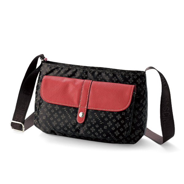ファッシーノ ロゴジャカード配色ショルダーバッグ FASCINO