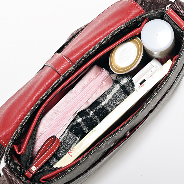 ファッシーノ ロゴジャカード配色ショルダーバッグ FASCINO