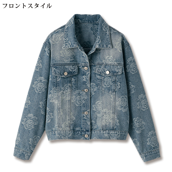 ローズジャカ－ドデニムジャケット