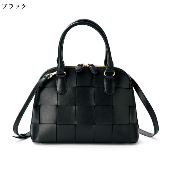 ピュアモエナ イタリア製シープスキン オーバル2WAYバッグ Pua Moena