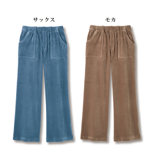 ソフトコーデュロイセミワイドパンツ 大きいサイズ M L LL 3L