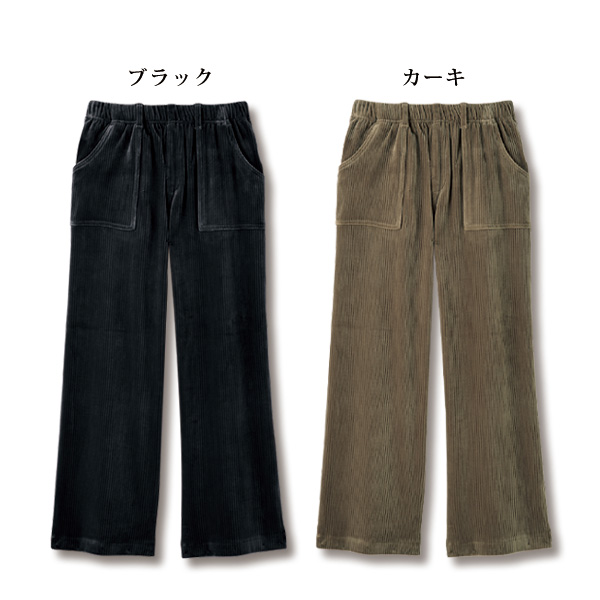 ソフトコーデュロイセミワイドパンツ 大きいサイズ M L LL 3L