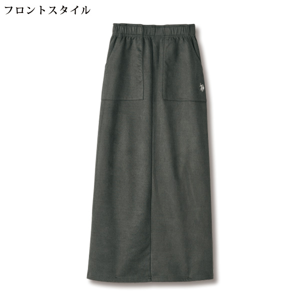 アッスン スウェード風ストレッチロングスカート ASSN