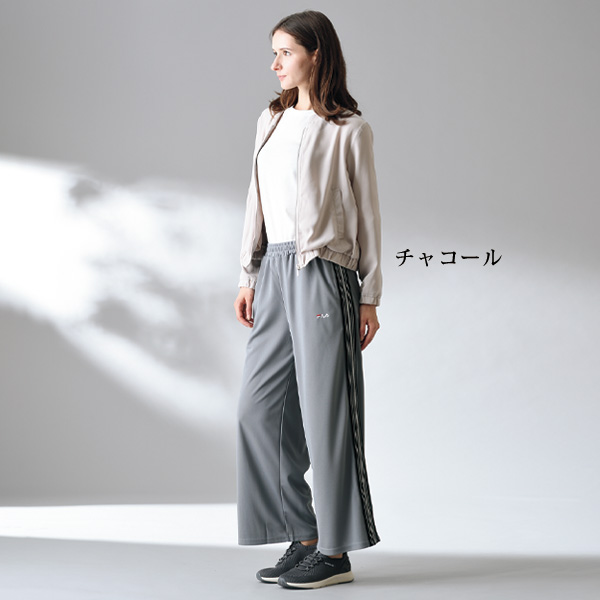 フィラ ラメラインセミワイドパンツ FILA 大きいサイズ M L LL 3L