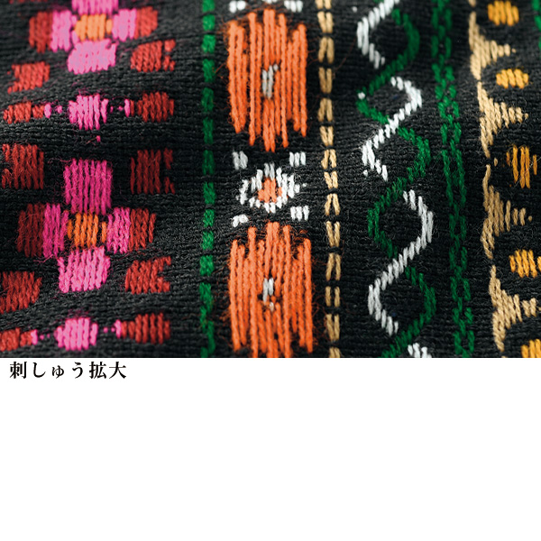 エスニック刺しゅうデニムワンピース