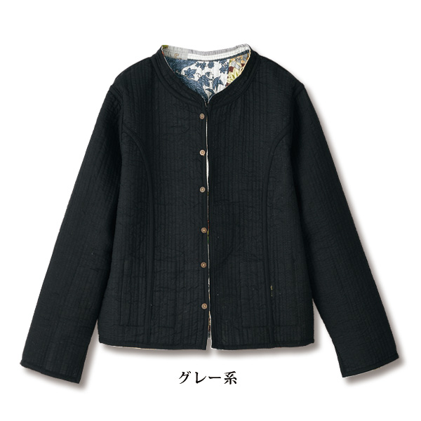 パッチワーク×ムジリバーシブルジャケット