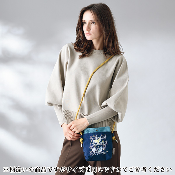刺しゅう使いミニポシェット ミモザ