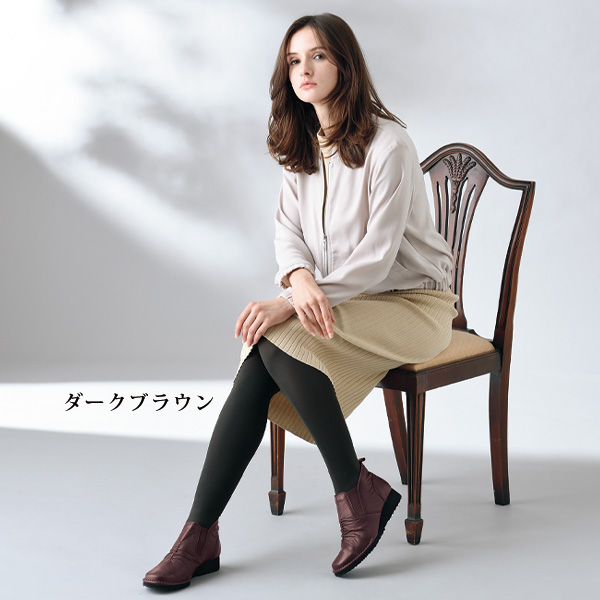 日本製牛革シャーリングショートブーツ