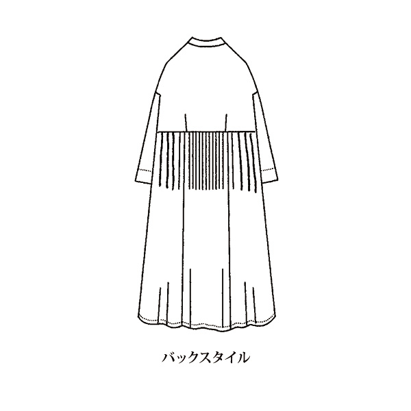 品良くシックな小紋柄ワンピース