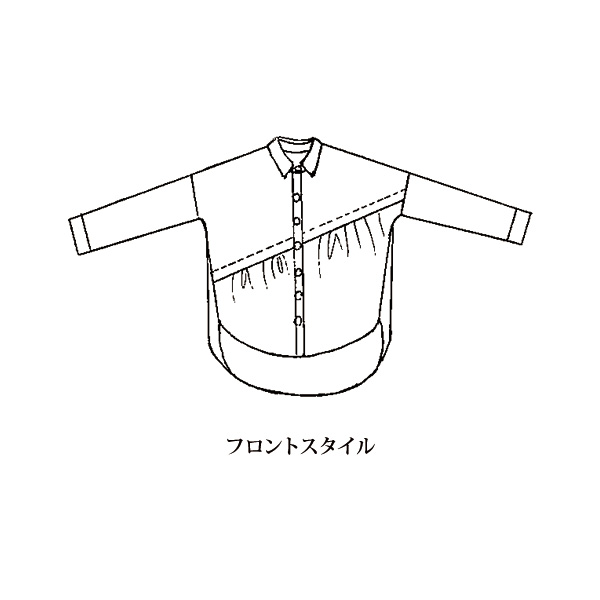 ストライプ使いのゆったりドルマンシャツ