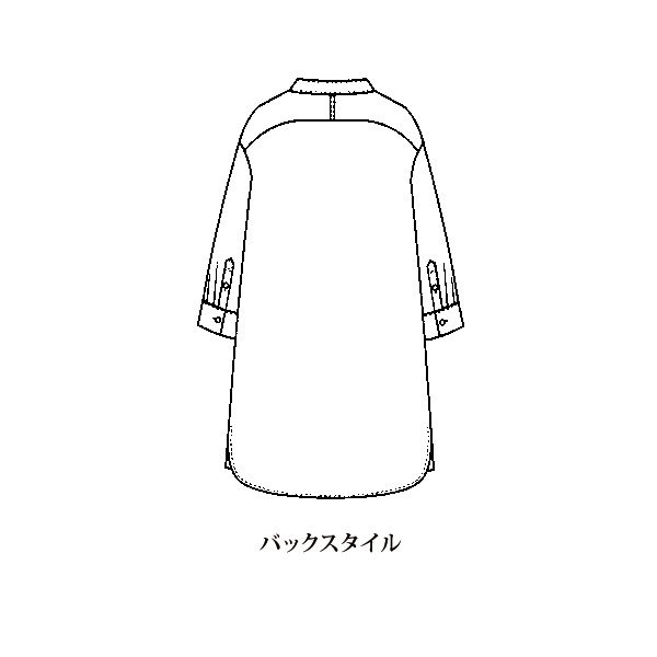 サイドボタンジャカードシャツチュニック