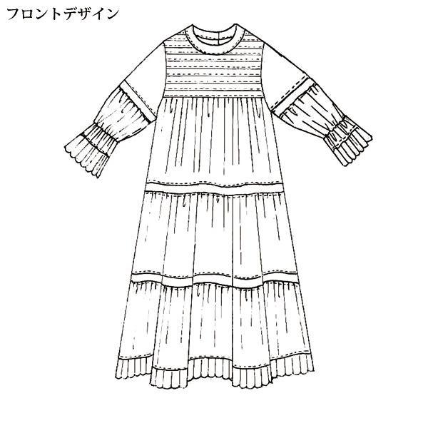 ティアードコットンワンピース