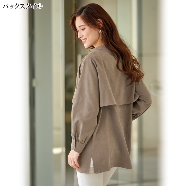 ケープ風デザインブラウス
