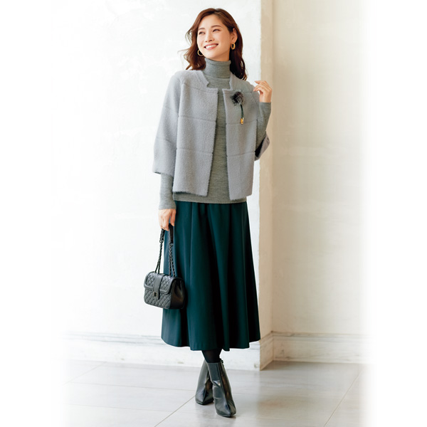 シャギーニットカーディガン