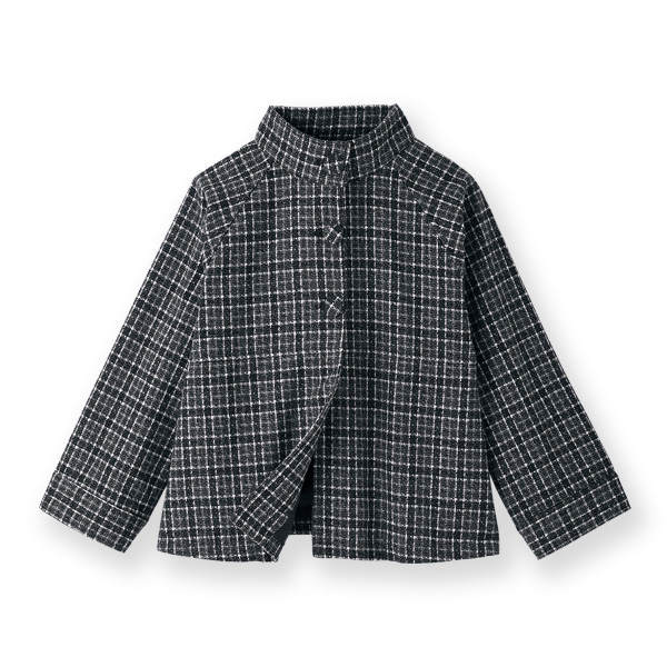 ツイード調スタンドジャケット◎