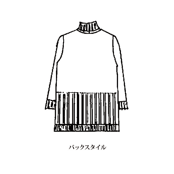 編み地変化ニットチュニック