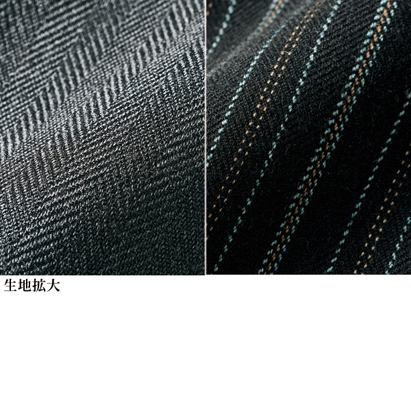 ストライプ切替え多ボタンシャツチュニック