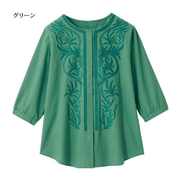 刺しゅう使いブラウスジャケット