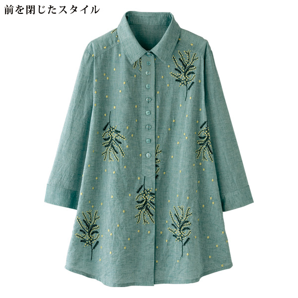 刺しゅう使いブラウスジャケット