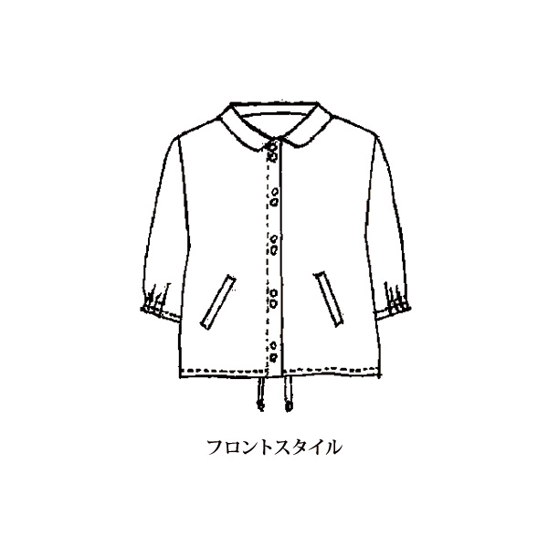綿麻デザインブラウスジャケット