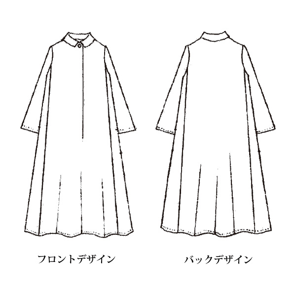 ふくれ素材プリントワンピース
