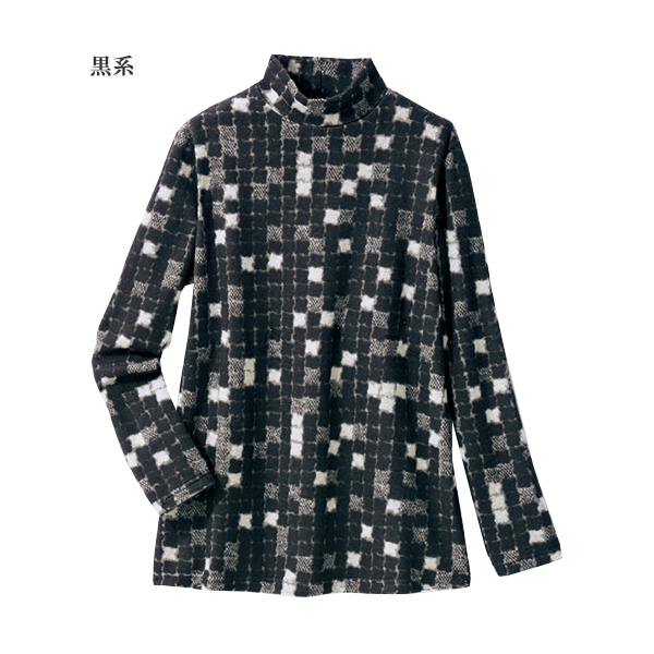 千鳥柄パイルジャカードチュニック