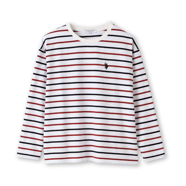ポロ アッスン ボーダー長袖プルオーバー U.S.POLO ASSN◎☆