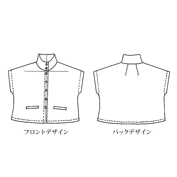 スカンジプリント フレンチスリーブブラウス◎☆