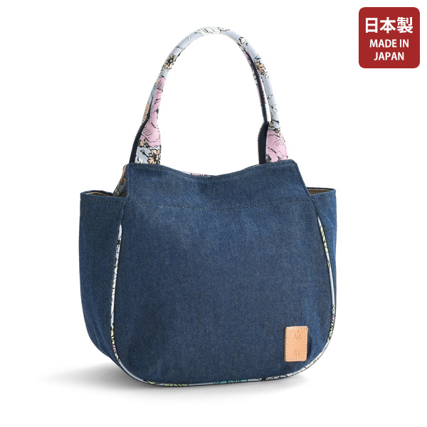 京華 デニム素材手提げバッグ◎