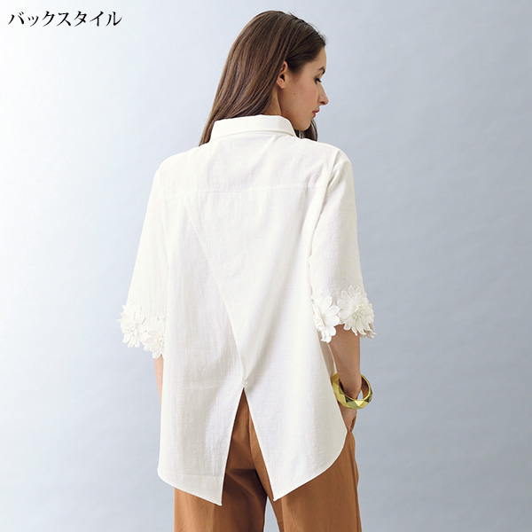 立体レース使いバックデザインコットンプルオーバー◎☆