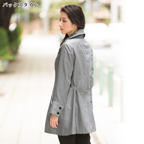 クラシック千鳥柄スプリングコート | 京都通販ミセスのファッション館 
