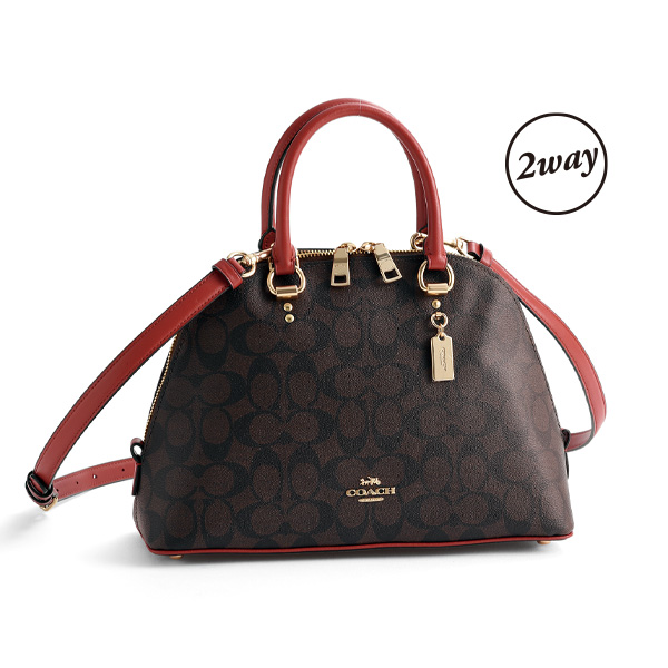 コーチ ラウンドフォルム2WAYシグネチャー手提げ COACH