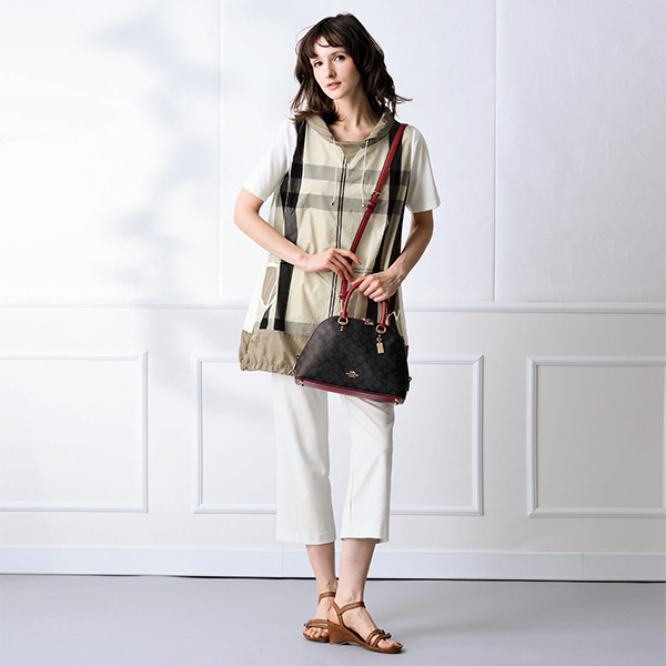 コーチ ラウンドフォルム2WAYシグネチャー手提げ COACH