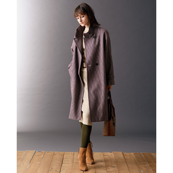 千鳥柄軽量コート◎