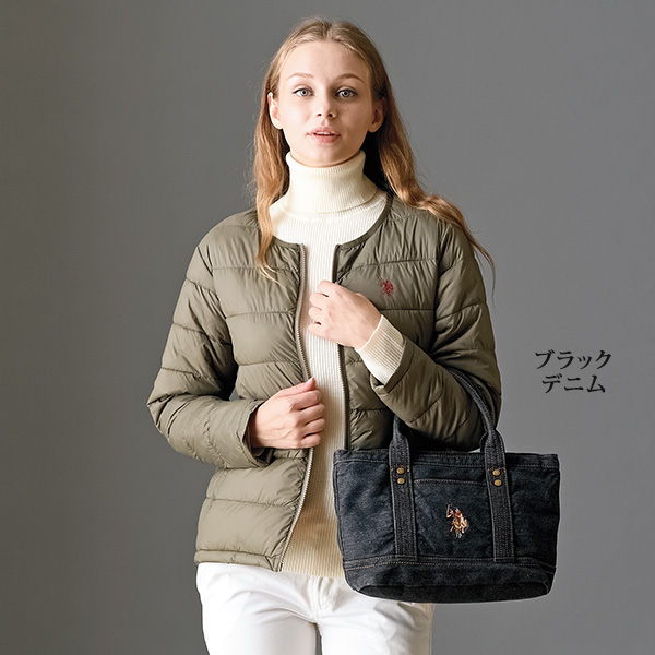 ポロ アッスン 多色刺しゅうポニーヴィンテージテイストトートバッグ  U.S POLO ASSN