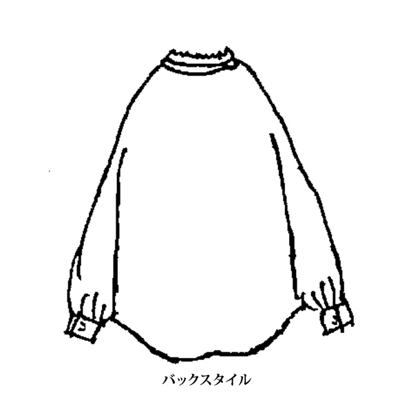 フリル襟ブラウス