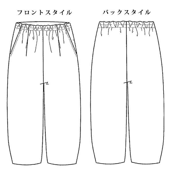 帝人クールセンサー(R) ミセス仕様のコクーンシルエットパンツ